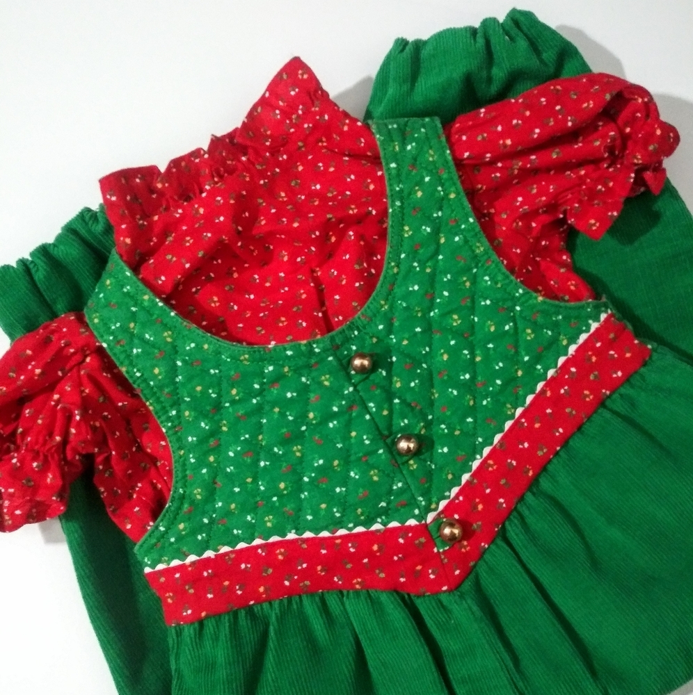 Ruth Scharf Vintage Holiday Christmas overall